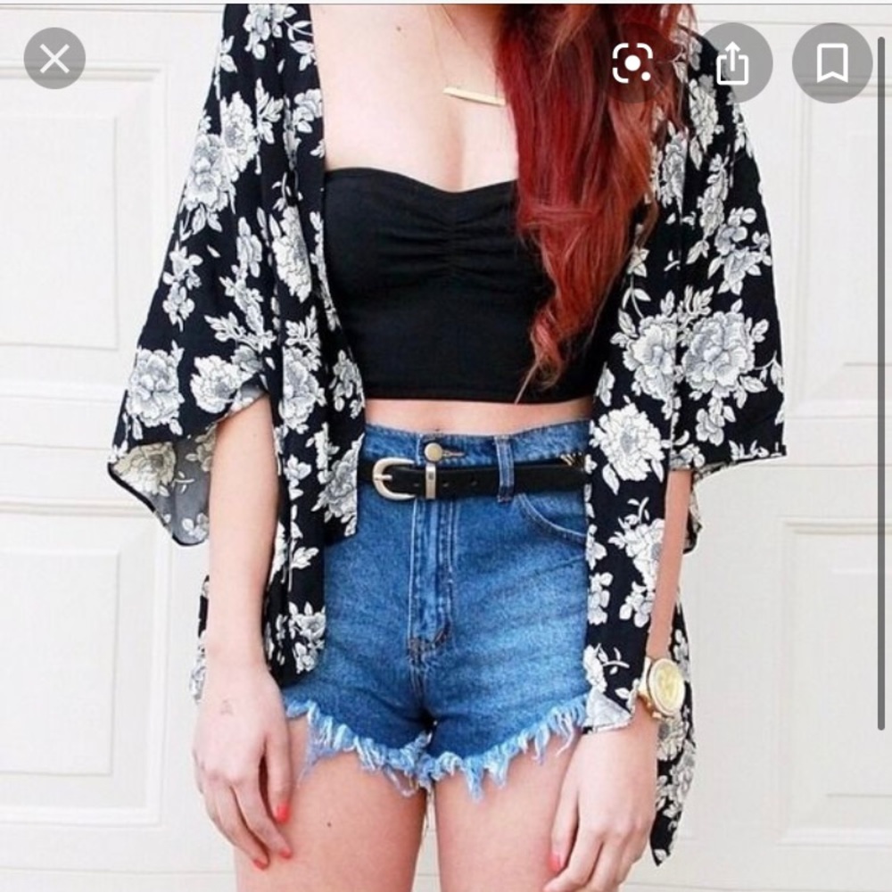Brandy Melville Floral Kimono